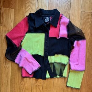 Colorblock Button-Up Shirt